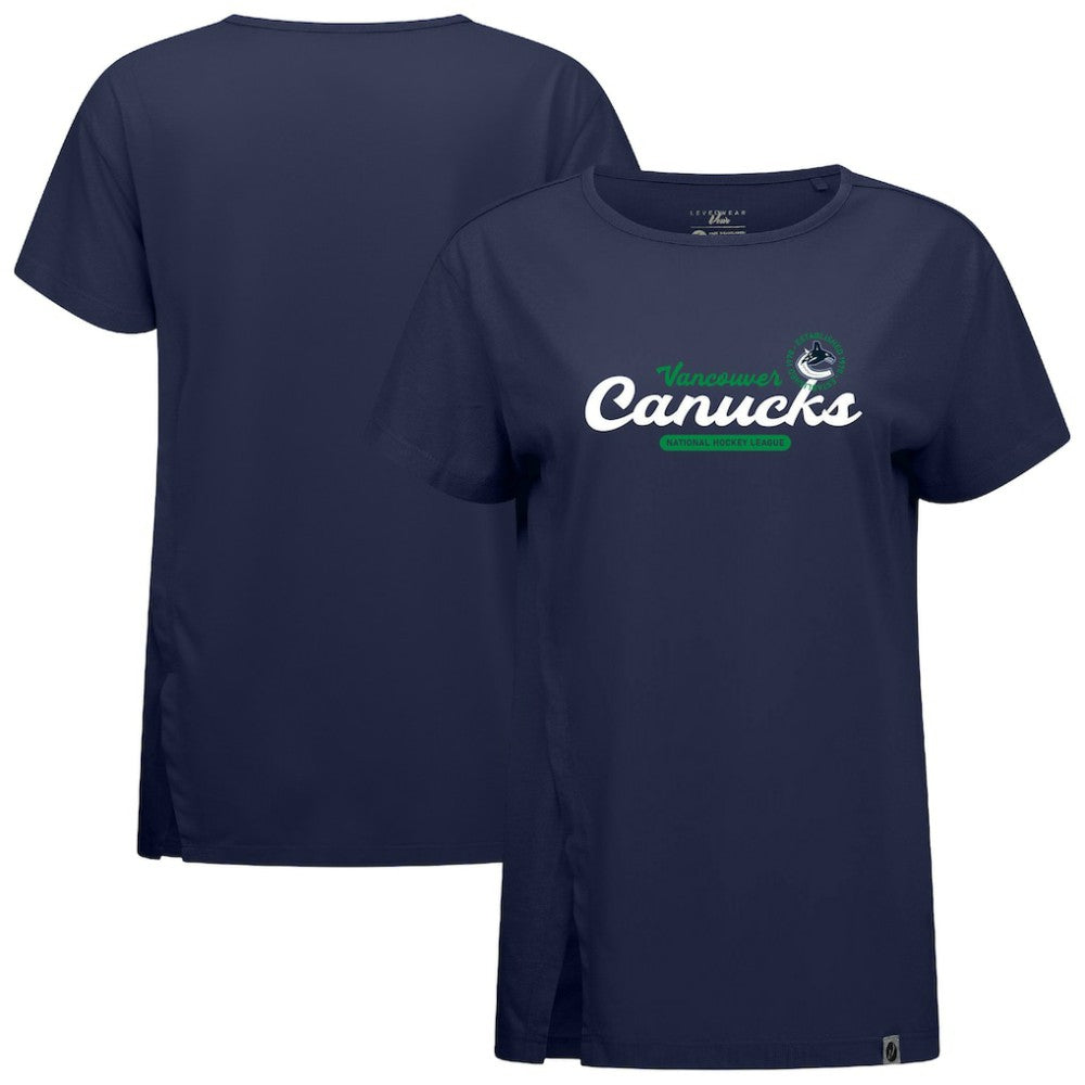 Vancouver Canucks Levelwear Women's Influx Monument T-Shirt - Navy - NHL 203145116