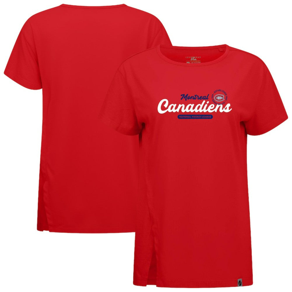 Montreal Canadiens Levelwear Women's Influx Monument T-Shirt - Red - NHL 203145117