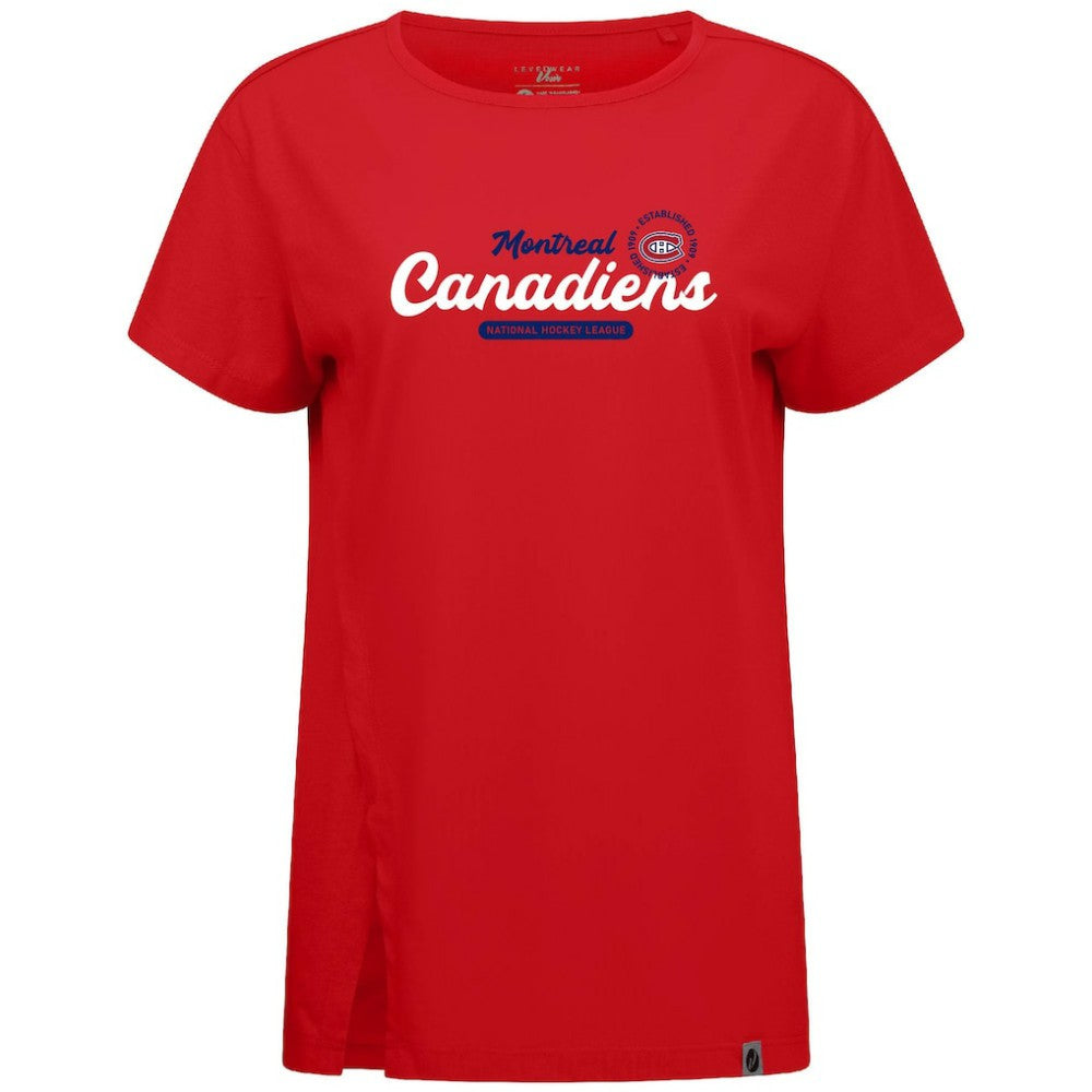Montreal Canadiens Levelwear Women's Influx Monument T-Shirt - Red - NHL 203145117