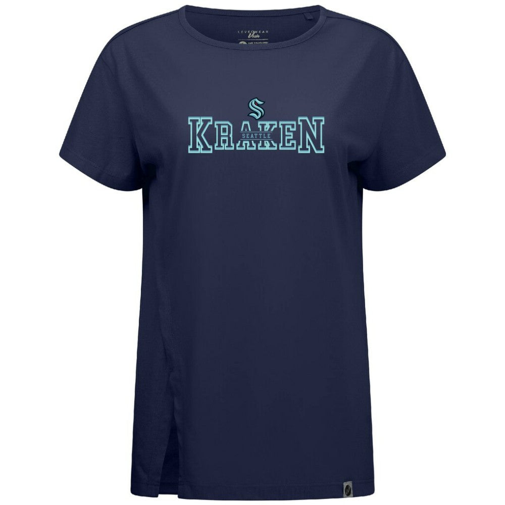 Seattle Kraken Levelwear Women's Influx Journey T-Shirt - Deep Sea Blue - NHL 203145124
