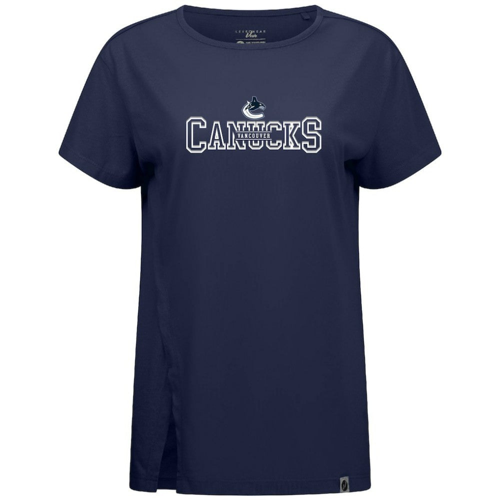 Vancouver Canucks Levelwear Women's Influx Journey T-Shirt - Navy - NHL 203145129