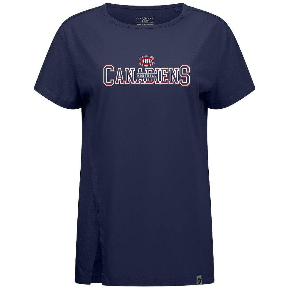 Montreal Canadiens Levelwear Women's Influx Journey T-Shirt - Navy - NHL 203145134