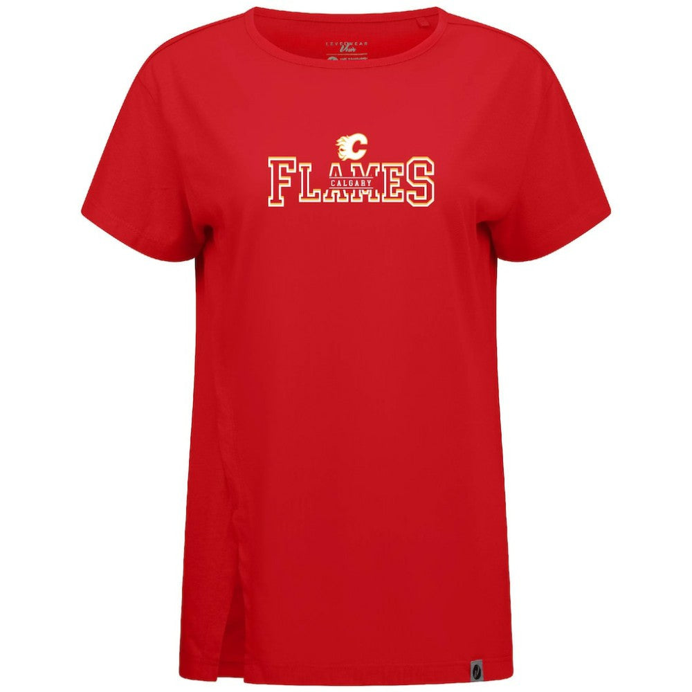 Calgary Flames Levelwear Women's Influx Journey T-Shirt - Red - NHL 203145136