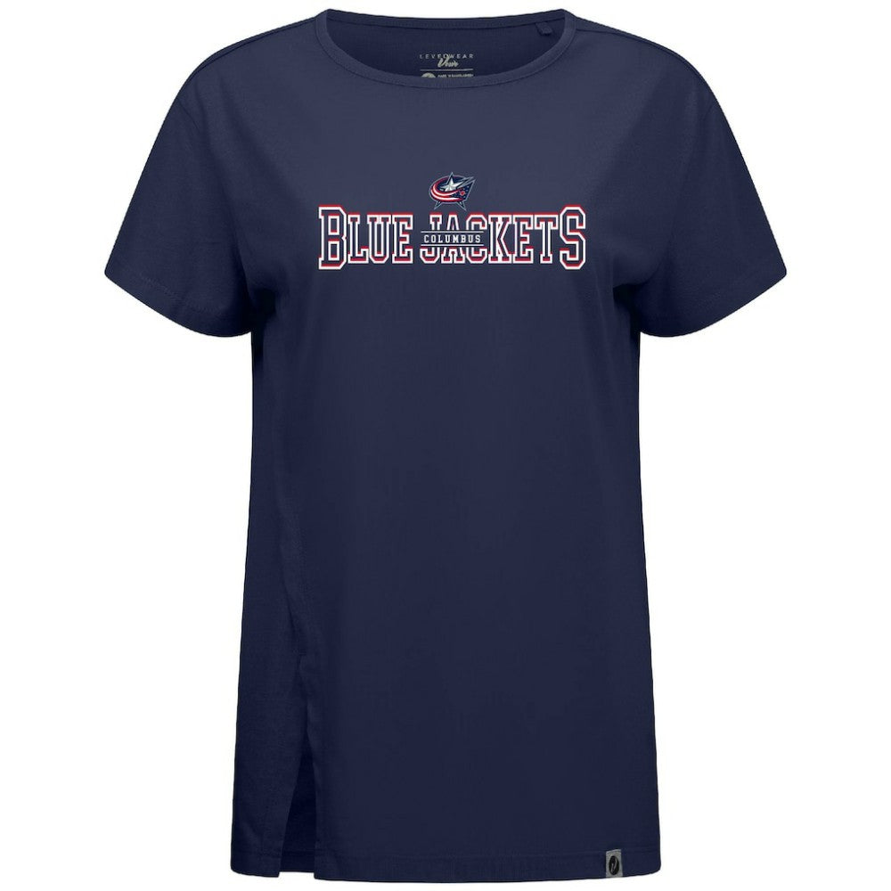 Columbus Blue Jackets Levelwear Women's Influx Journey T-Shirt - Navy - NHL 203145147