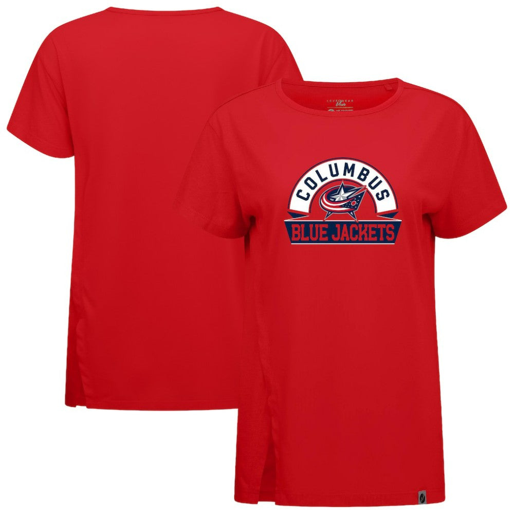 Columbus Blue Jackets Levelwear Women's Influx Banner Arch T-Shirt - Red - NHL 203145181