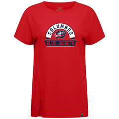 Columbus Blue Jackets Levelwear Women's Influx Banner Arch T-Shirt - Red - NHL 203145181