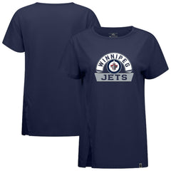 Winnipeg Jets Levelwear Women's Influx Banner Arch T-Shirt - Navy - NHL 203145190