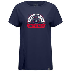 Washington Capitals Levelwear Women's Influx Banner Arch T-Shirt - Navy - NHL 203145193