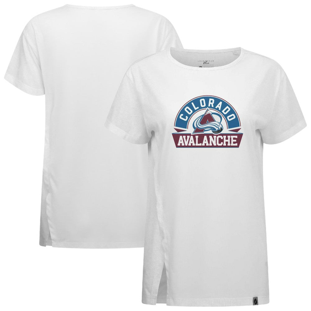 Colorado Avalanche Levelwear Women's Influx Banner Arch T-Shirt - White - NHL 203145195