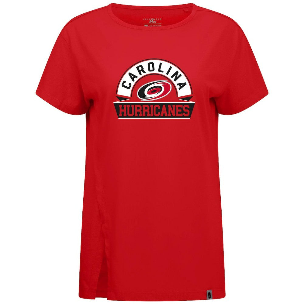 Carolina Hurricanes Levelwear Women's Influx Banner Arch T-Shirt - Red - NHL 203145198