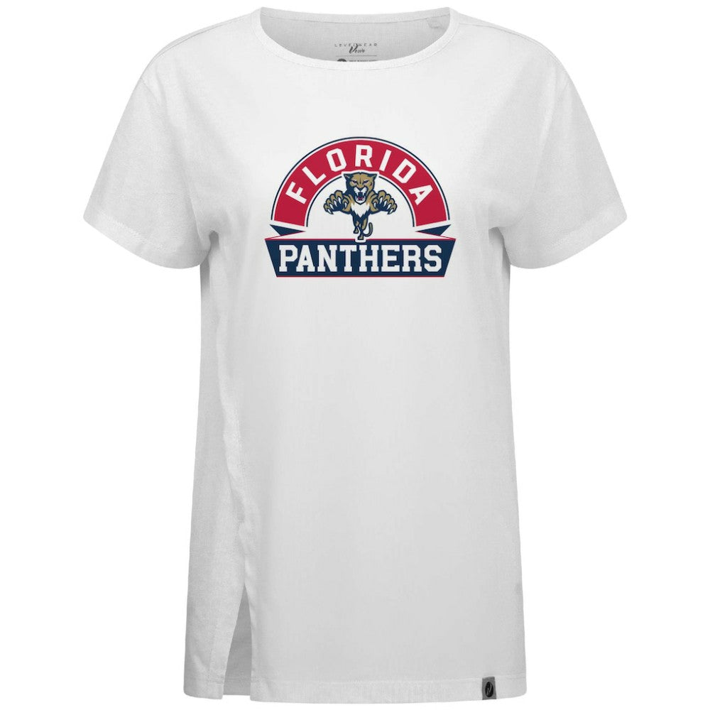 Florida Panthers Levelwear Women's Influx Banner Arch T-Shirt - White - NHL 203145201