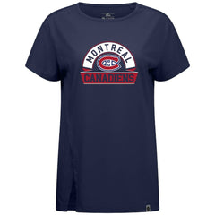 Montreal Canadiens Levelwear Women's Influx Banner Arch T-Shirt - Navy - NHL 203145206