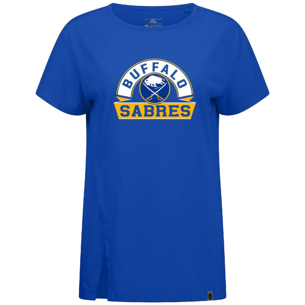 Buffalo Sabres Levelwear Women's Influx Banner Arch T-Shirt - Royal - NHL 203145209