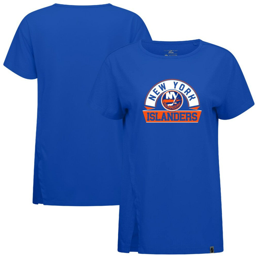 New York Islanders Levelwear Women's Influx Banner Arch T-Shirt - Royal - NHL 203145210