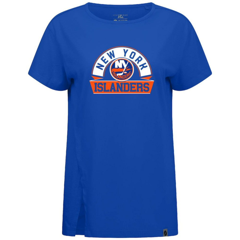 New York Islanders Levelwear Women's Influx Banner Arch T-Shirt - Royal - NHL 203145210