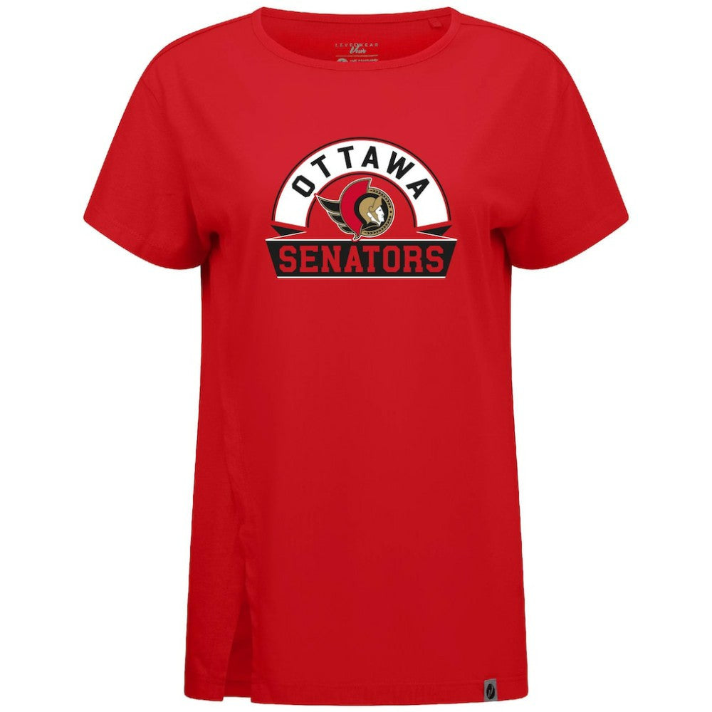 Ottawa Senators Levelwear Women's Influx Banner Arch T-Shirt - Red - NHL 203145217