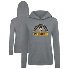 Pittsburgh Penguins Levelwear Women's Relay Banner Arch Pullover Hoodie - Gray - NHL 203145221