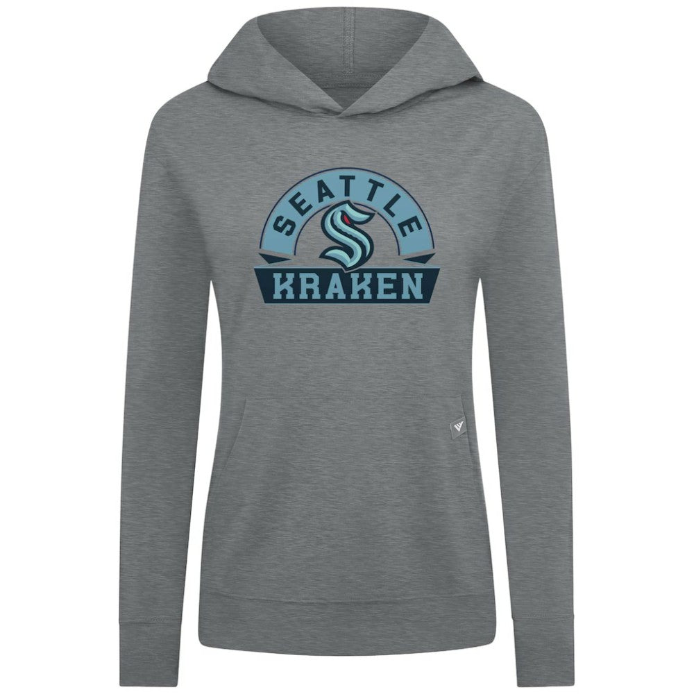Seattle Kraken Levelwear Women's Relay Banner Arch Pullover Hoodie - Gray - NHL 203145222