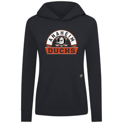 Anaheim Ducks Levelwear Women's Relay Banner Arch Pullover Hoodie - Black - NHL 203145223
