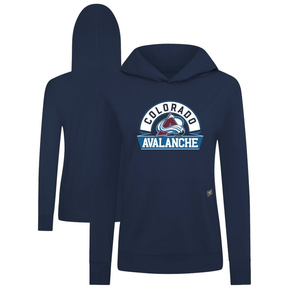 Colorado Avalanche Levelwear Women's Relay Banner Arch Pullover Hoodie - Navy - NHL 203145234
