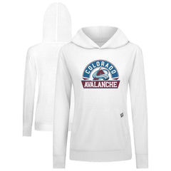 Colorado Avalanche Levelwear Women's Relay Banner Arch Pullover Hoodie - White - NHL 203145235