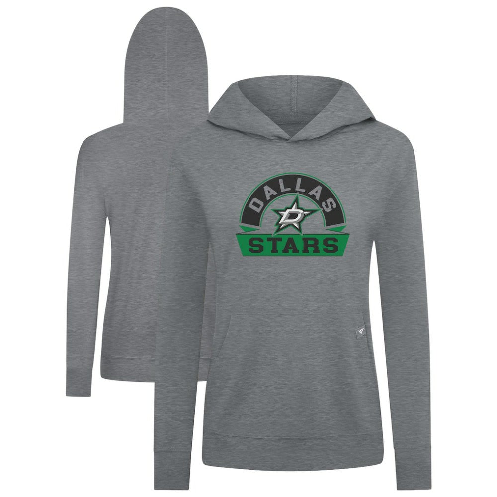 Dallas Stars Levelwear Women's Relay Banner Arch Pullover Hoodie - Gray - NHL 203145237