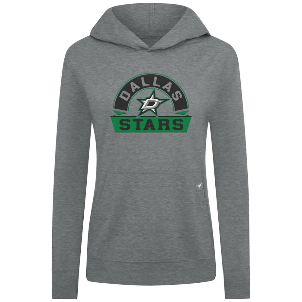 Dallas Stars Levelwear Women's Relay Banner Arch Pullover Hoodie - Gray - NHL 203145237
