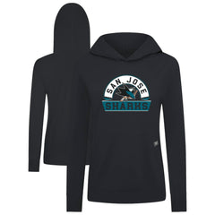 San Jose Sharks Levelwear Women's Relay Banner Arch Pullover Hoodie - Black - NHL 203145240
