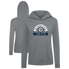 Winnipeg Jets Levelwear Women's Relay Banner Arch Pullover Hoodie - Gray - NHL 203145243