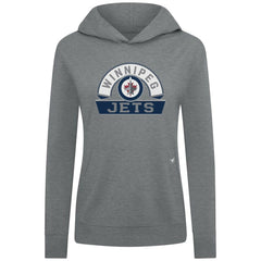 Winnipeg Jets Levelwear Women's Relay Banner Arch Pullover Hoodie - Gray - NHL 203145243