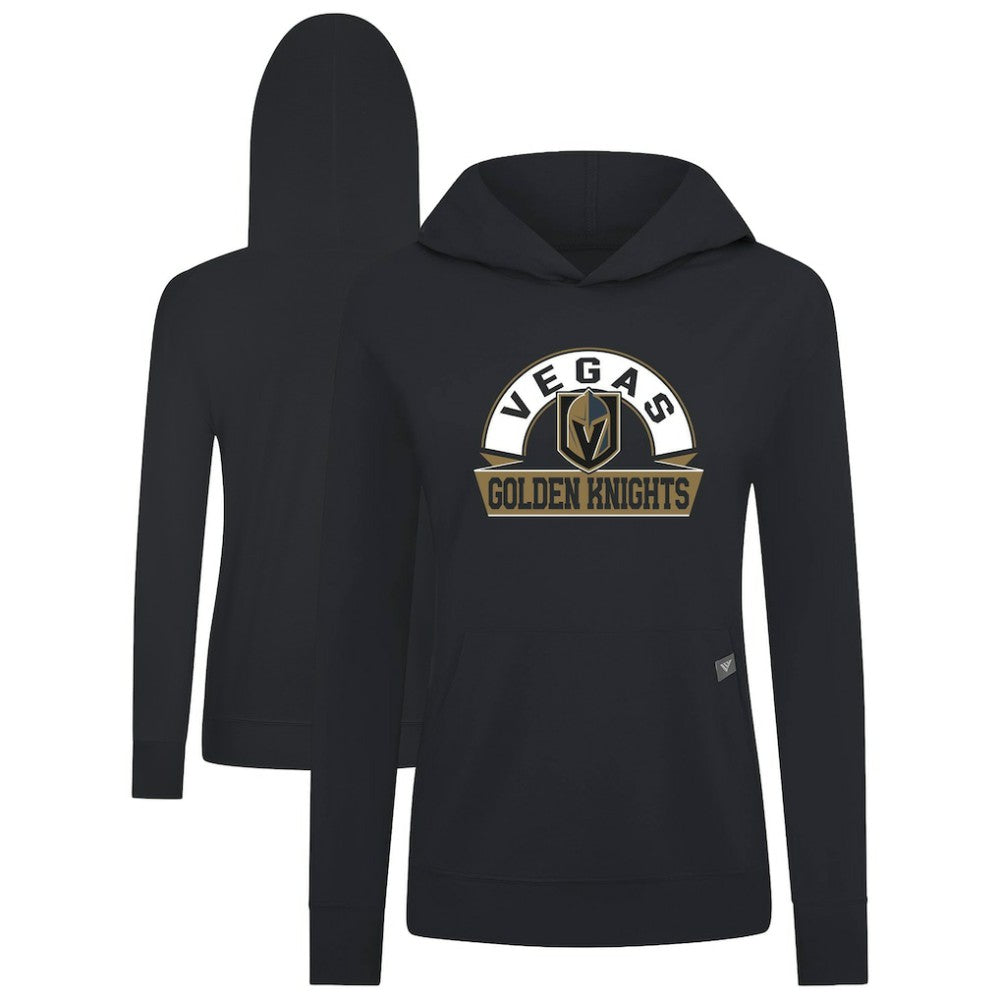 Vegas Golden Knights Levelwear Women's Relay Banner Arch Pullover Hoodie - Black - NHL 203145244