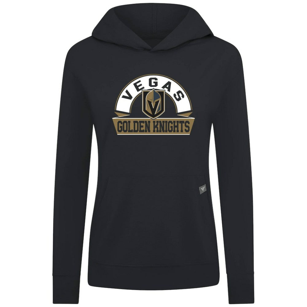 Vegas Golden Knights Levelwear Women's Relay Banner Arch Pullover Hoodie - Black - NHL 203145244