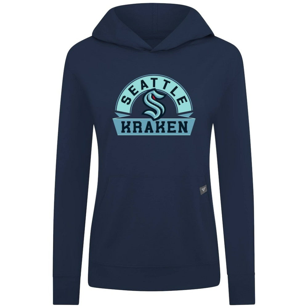 Seattle Kraken Levelwear Women's Relay Banner Arch Pullover Hoodie - Deep Sea Blue - NHL 203145246