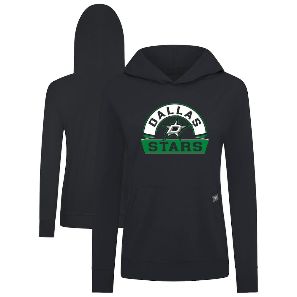 Dallas Stars Levelwear Women's Relay Banner Arch Pullover Hoodie - Black - NHL 203145247