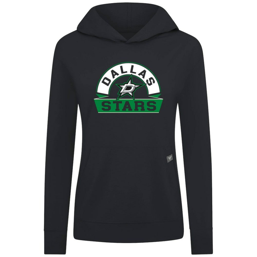 Dallas Stars Levelwear Women's Relay Banner Arch Pullover Hoodie - Black - NHL 203145247