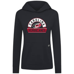 Carolina Hurricanes Levelwear Women's Relay Banner Arch Pullover Hoodie - Black - NHL 203145249