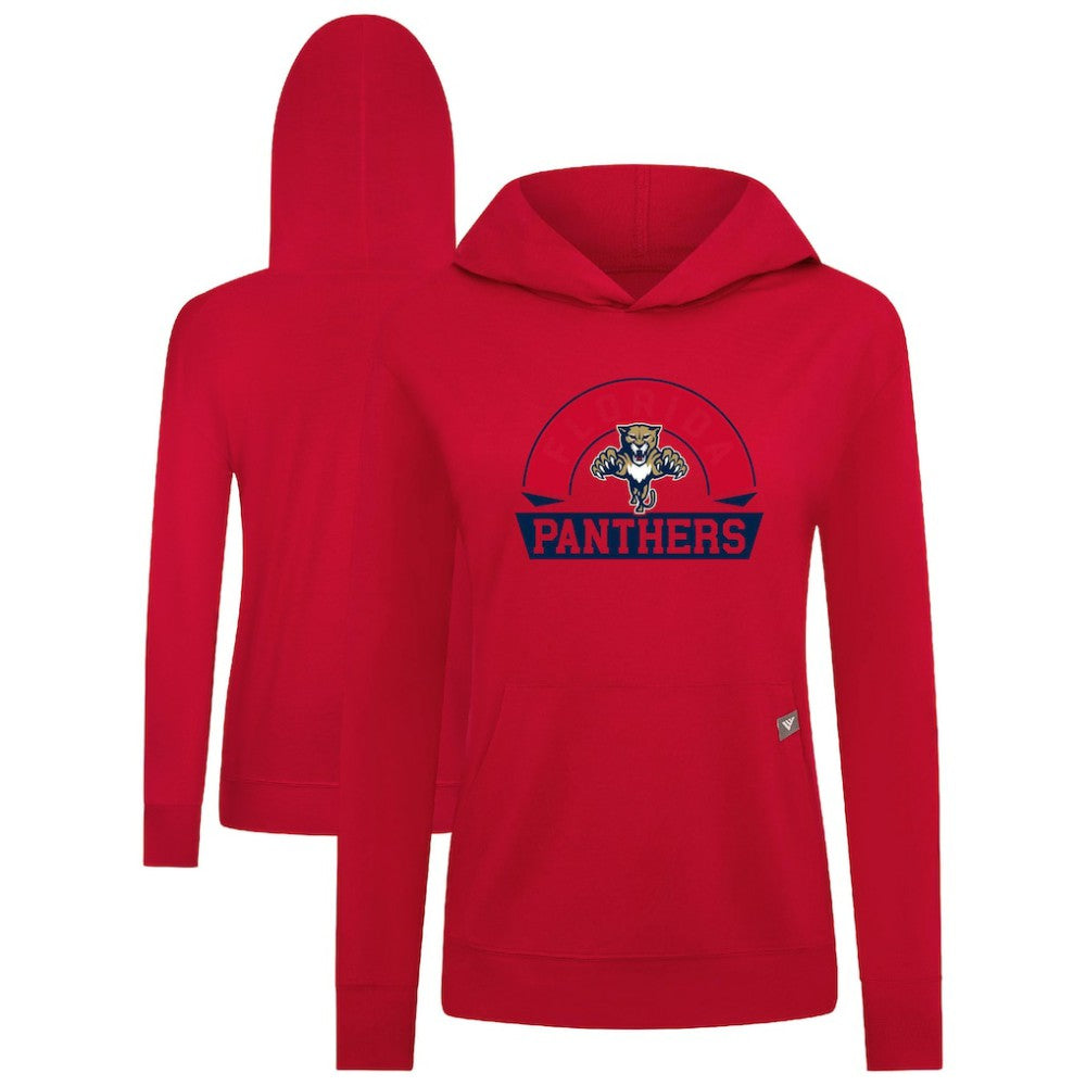 Florida Panthers Levelwear Women's Relay Banner Arch Pullover Hoodie - Red - NHL 203145251