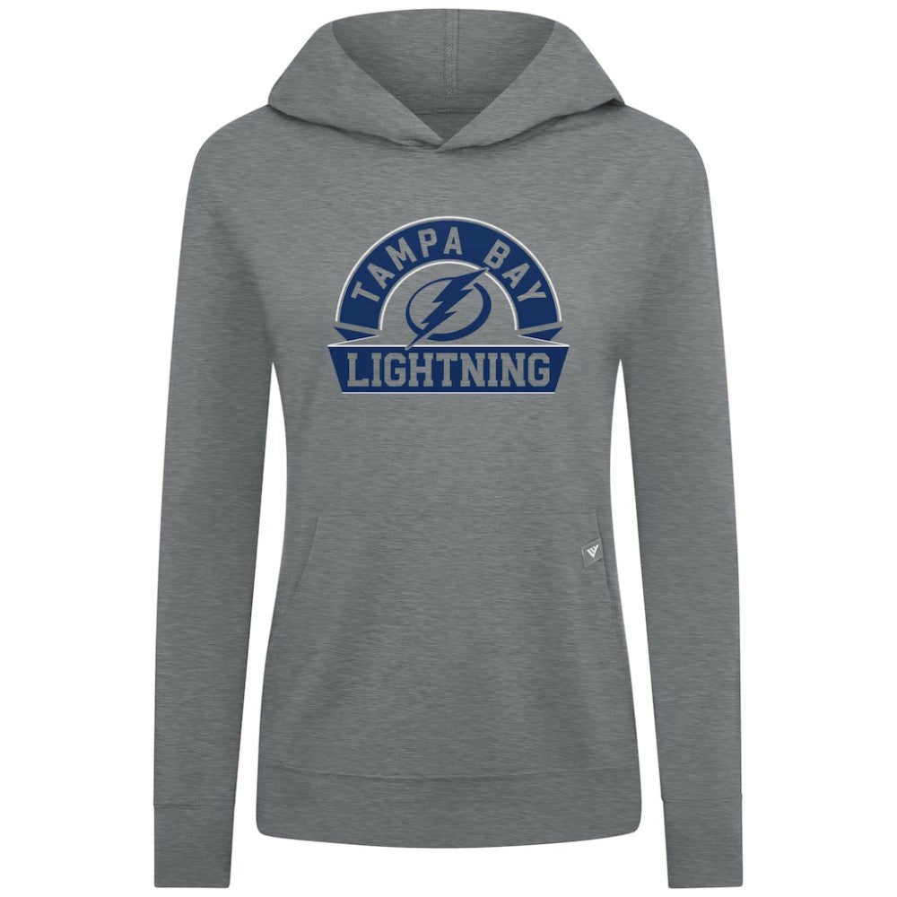 Tampa Bay Lightning Levelwear Women's Relay Banner Arch Pullover Hoodie - Gray - NHL 203145255