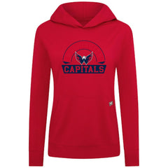 Washington Capitals Levelwear Women's Relay Banner Arch Pullover Hoodie - Red - NHL 203145257