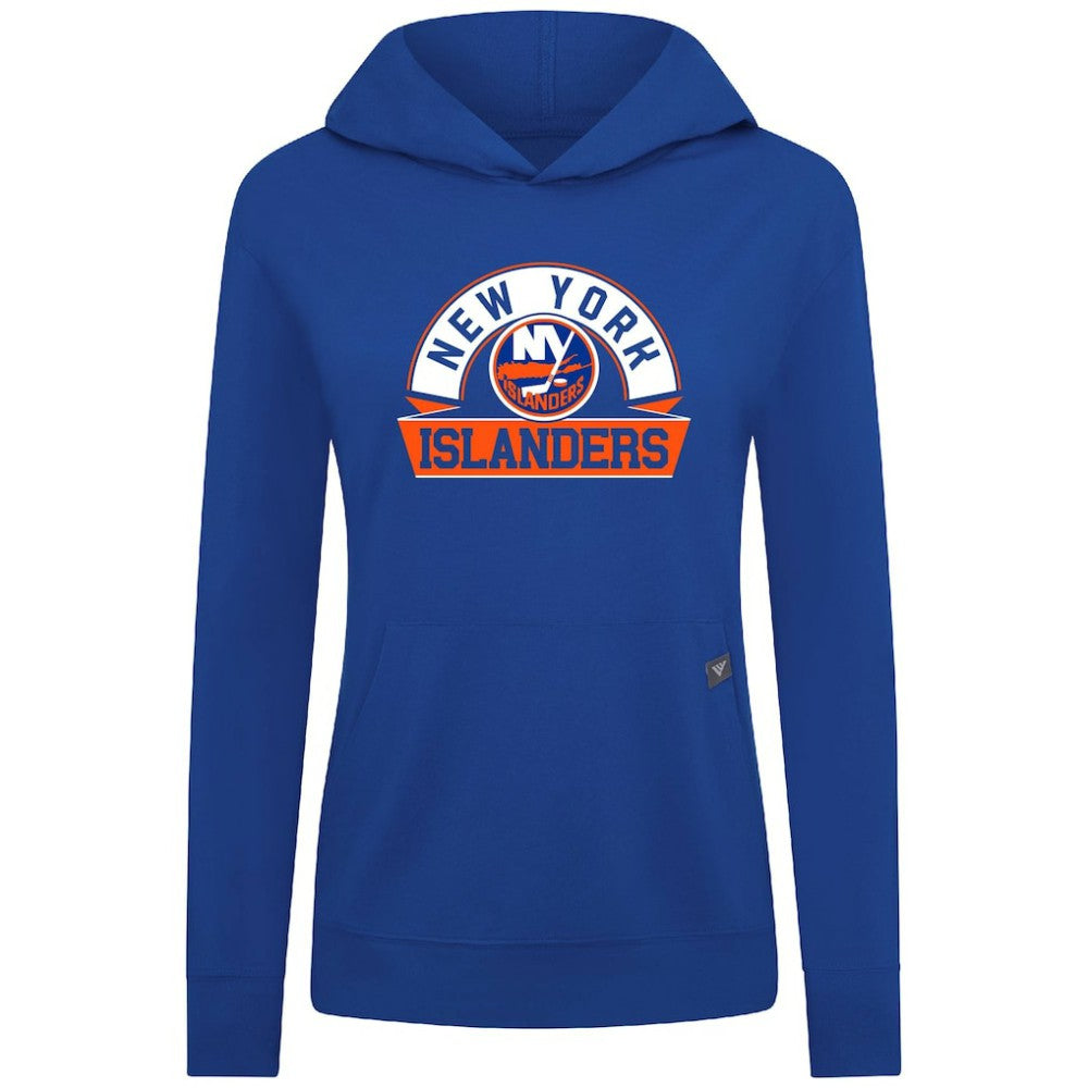 New York Islanders Levelwear Women's Relay Banner Arch Pullover Hoodie - Royal - NHL 203145260