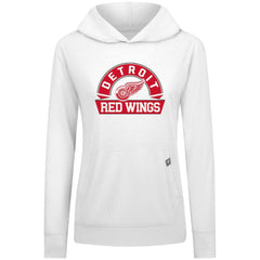 Detroit Red Wings Levelwear Women's Relay Banner Arch Pullover Hoodie - White - NHL 203145268