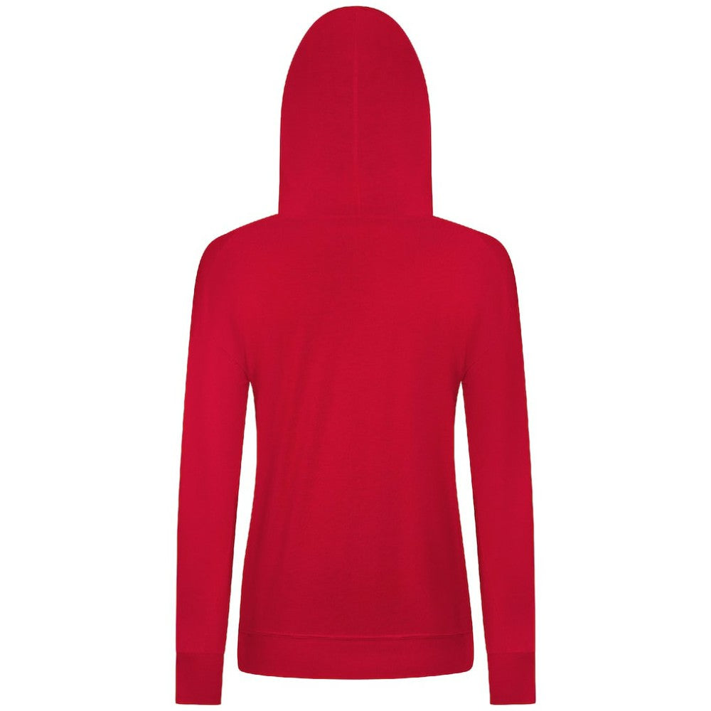 Calgary Flames Levelwear Women's Relay Banner Arch Pullover Hoodie - Red - NHL 203145269