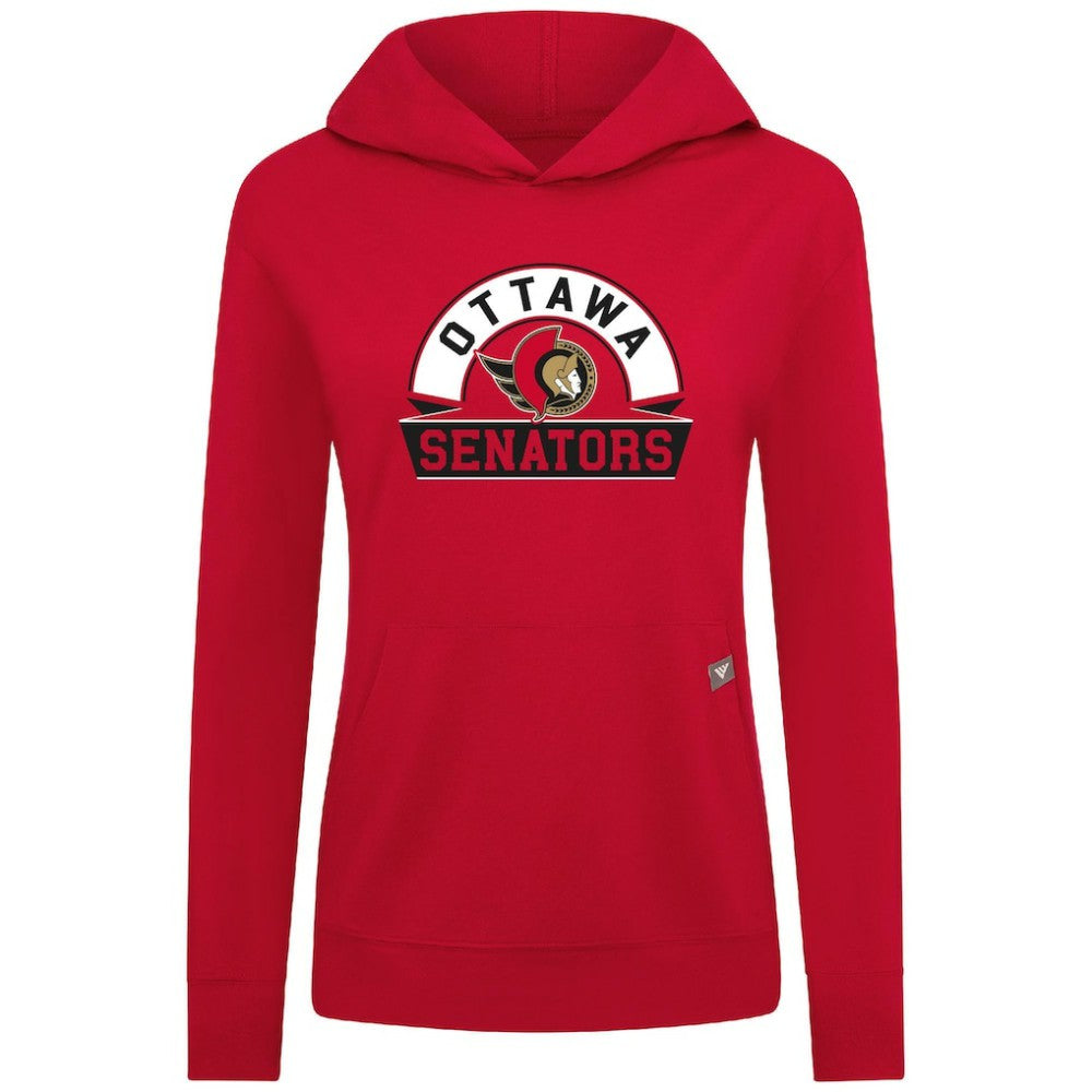 Ottawa Senators Levelwear Women's Relay Banner Arch Pullover Hoodie - Red - NHL 203145270