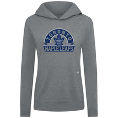 Toronto Maple Leafs Levelwear Women's Relay Banner Arch Pullover Hoodie - Gray - NHL 203145273