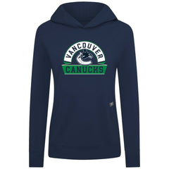 Vancouver Canucks Levelwear Women's Relay Banner Arch Pullover Hoodie - Navy - NHL 203145274