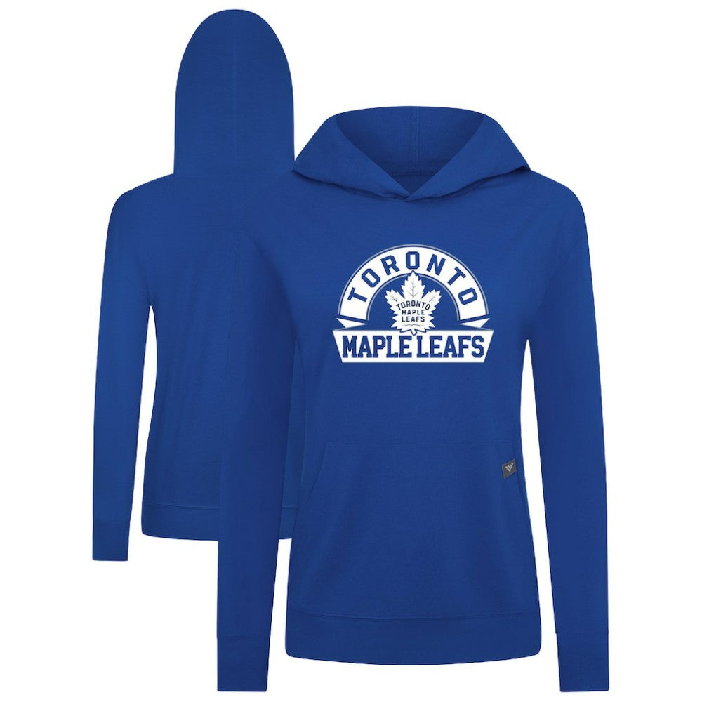 Toronto Maple Leafs Levelwear Women's Relay Banner Arch Pullover Hoodie - Royal - NHL 203145275
