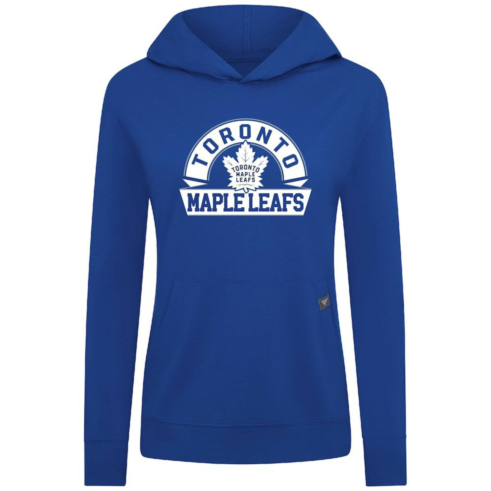 Toronto Maple Leafs Levelwear Women's Relay Banner Arch Pullover Hoodie - Royal - NHL 203145275