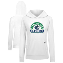 Vancouver Canucks Levelwear Women's Relay Banner Arch Pullover Hoodie - White - NHL 203145276