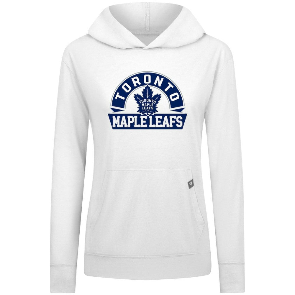 Toronto Maple Leafs Levelwear Women's Relay Banner Arch Pullover Hoodie - White - NHL 203145277