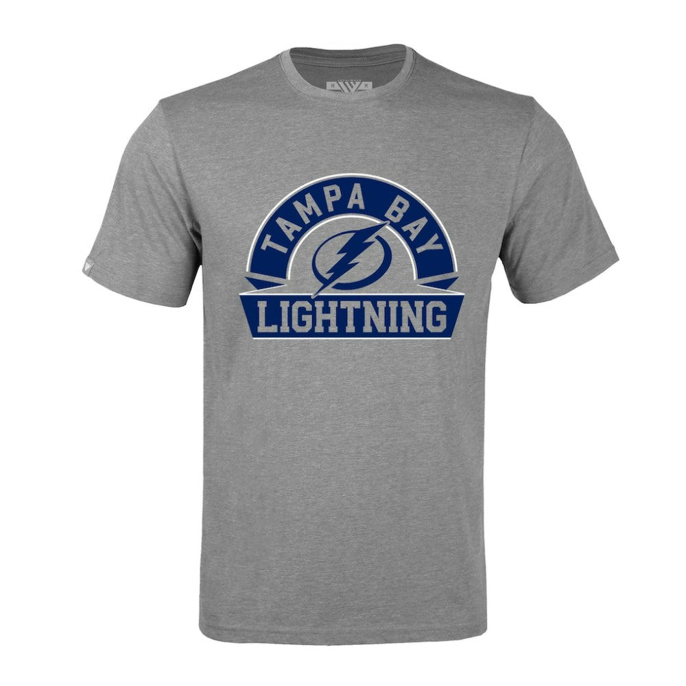 Tampa Bay Lightning Levelwear Richmond Banner Arch T-Shirt - Gray - NHL 203145285